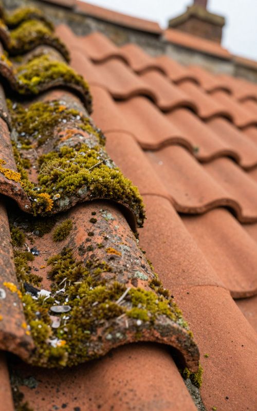 Roof Cleaning In Progress