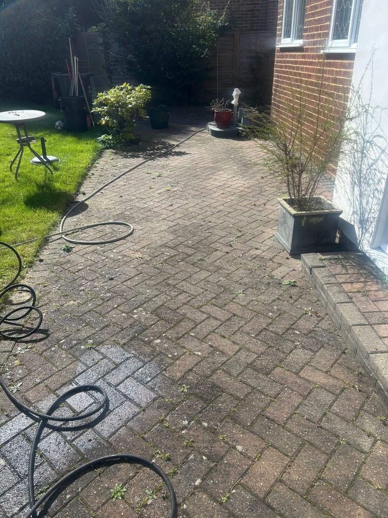 before power washing