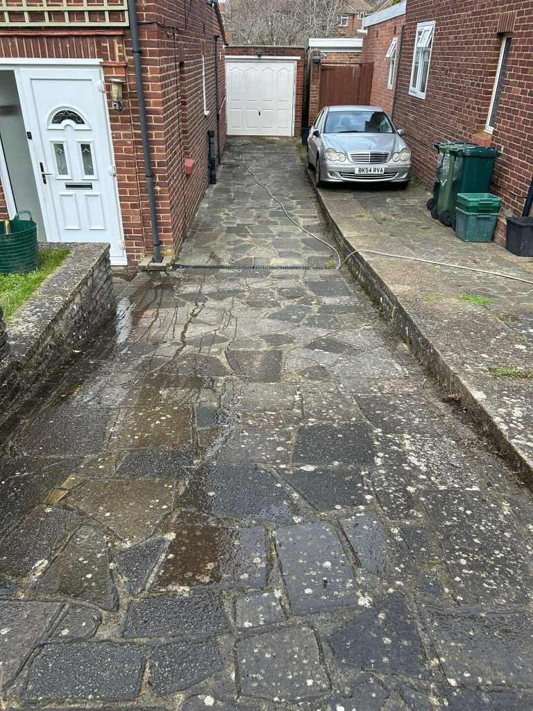dirty front driveway