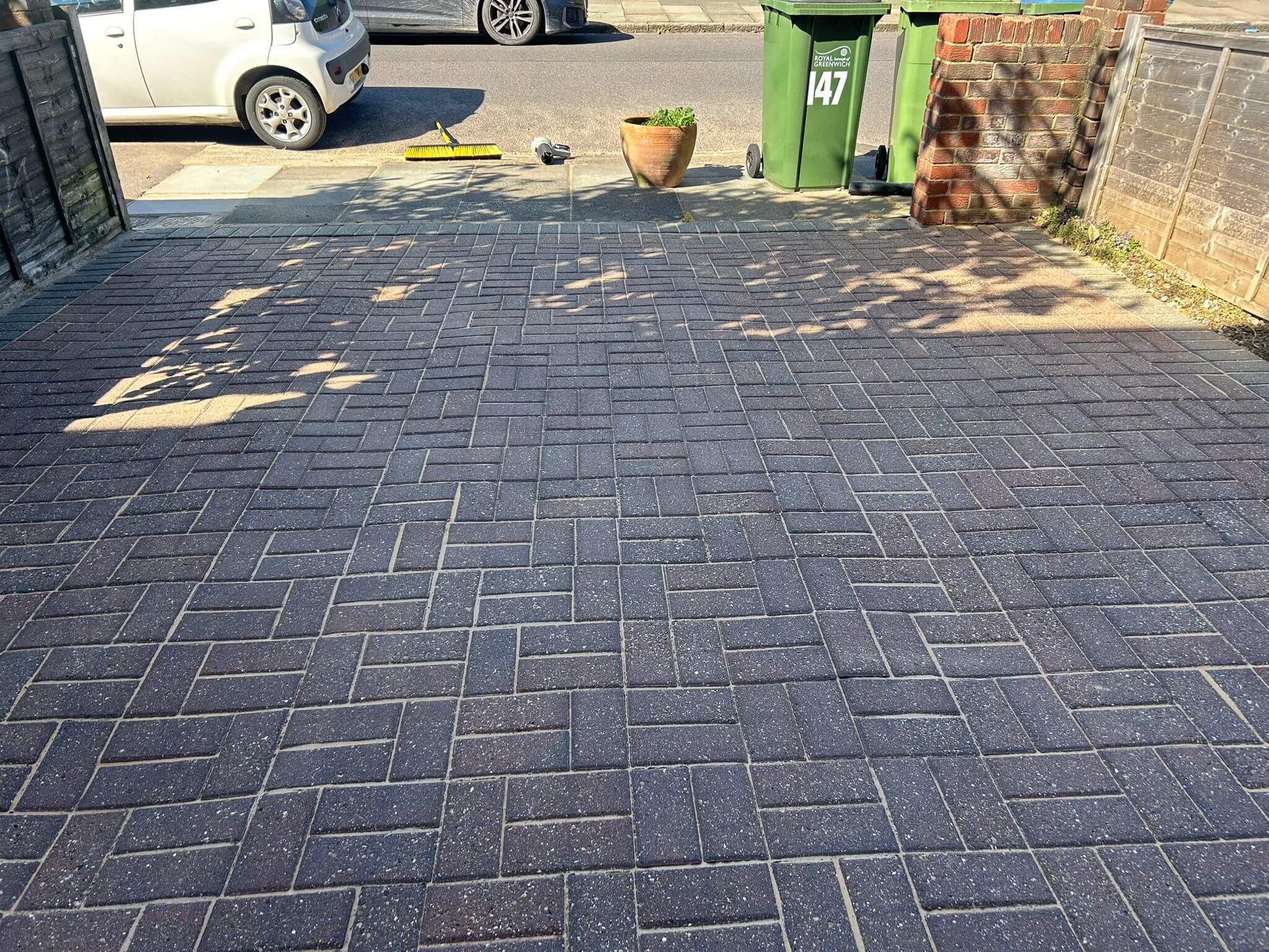 driveway sanded after power washing
