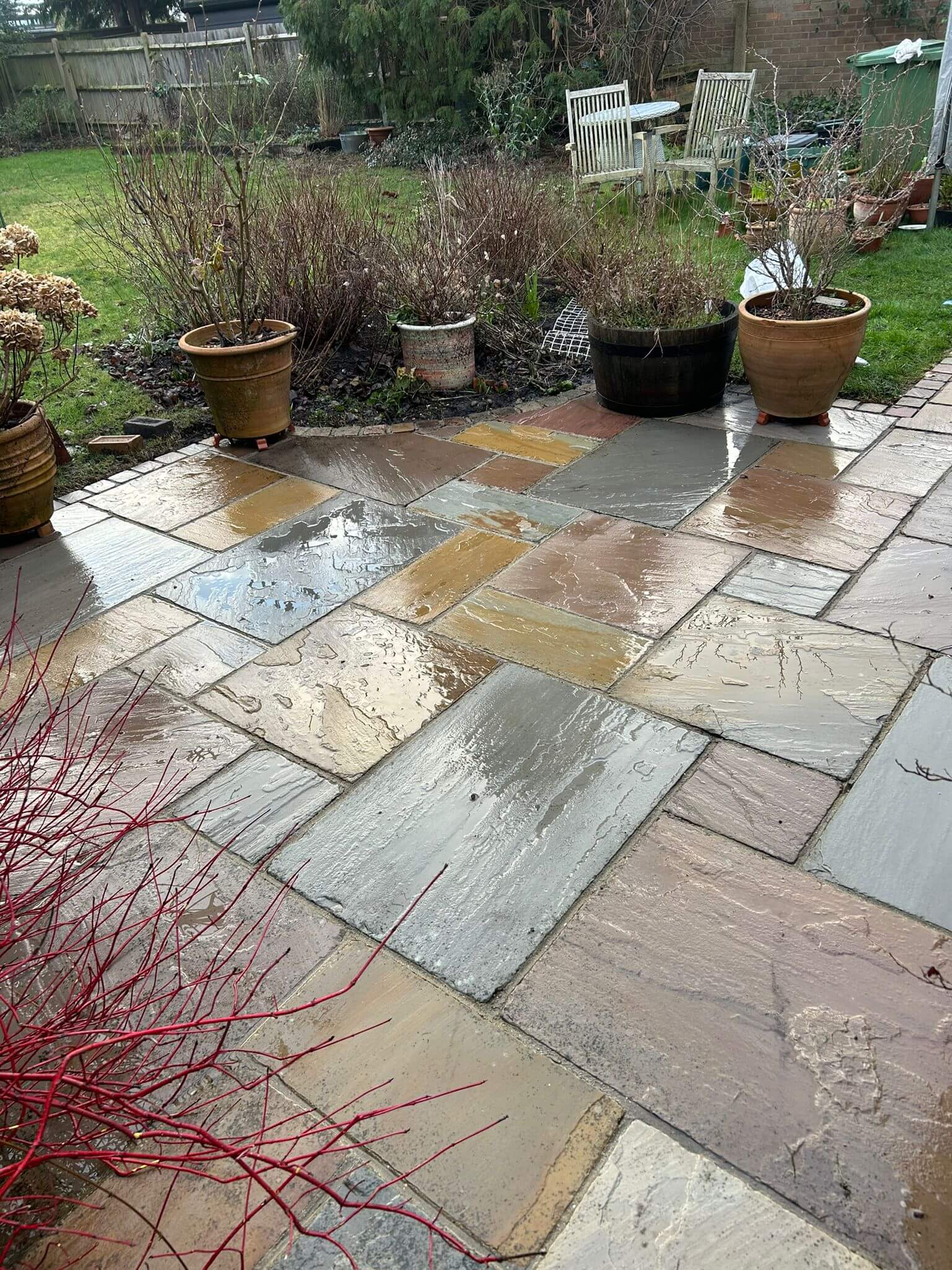 indian sandstone cleaned