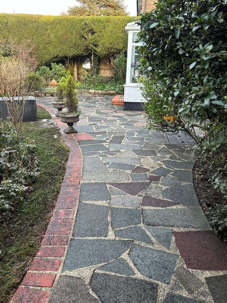 patio cleaned with power washer