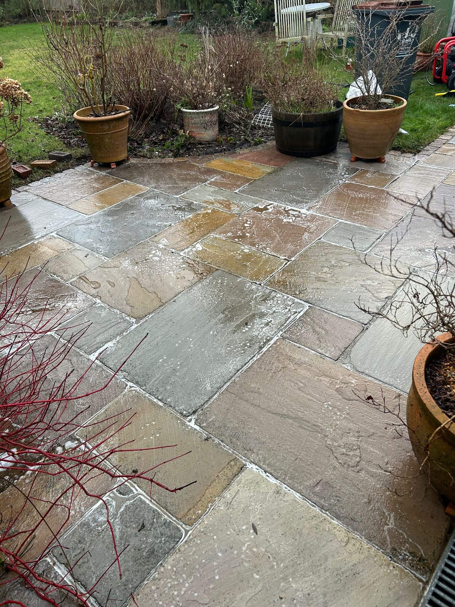 softwash cleaning patio