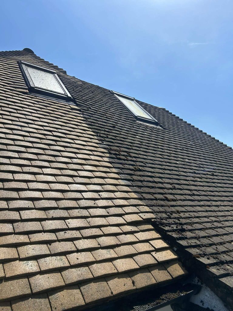 roof clean side by side